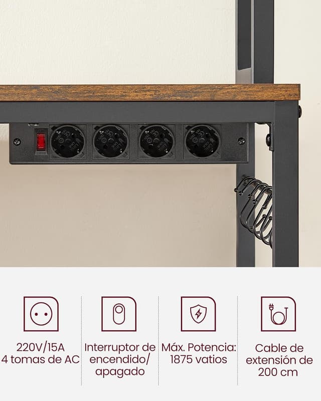 Thumbnail 4 de VASAGLE Estantería de Cocina con Toma de Corriente ⚡