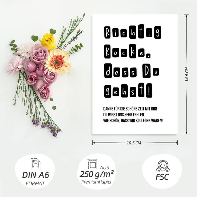 Thumbnail 4 de WenmthG Abschiedskarte A6