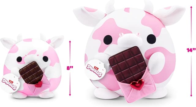 Detalle de Snackles Valentinstags-Edition von ZURU – flauschig-weiches Plüschspielzeug (35 cm)