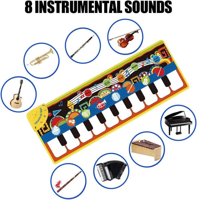 Detalle de 19-key Piano Music & Dance Mat for 1–6 Year Olds (with built-in speaker and recording function)