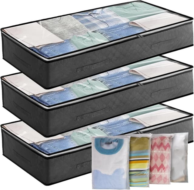 Detalle de Cleaneaty Underbed Storage 90L Bag Set