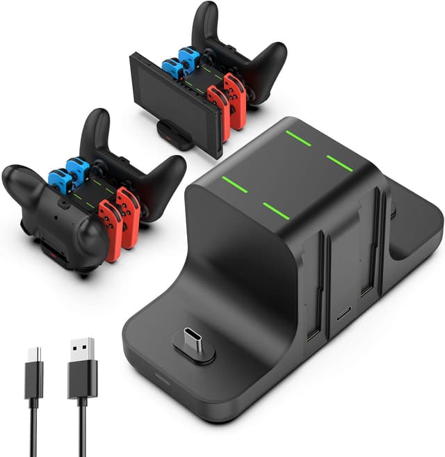 Detalle de GeeRic Ladestation 6‑in‑1 für Switch