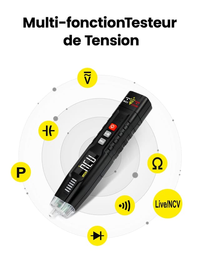 Detalle 2 de KAIWEETS Testeur de Tension Multifonction 600 V