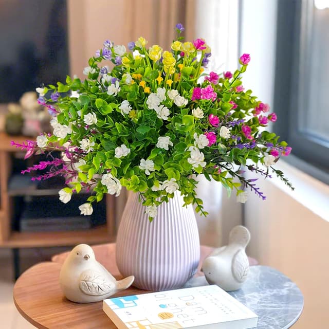 Thumbnail 3 de LuckyCao Künstliche Blumen 9 Bündel