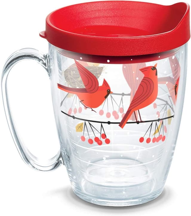 Detalle de Tervis 1318407 Cardinals Insulated Tumbler with Wrap and Lid (16 oz) — Tritan Clear