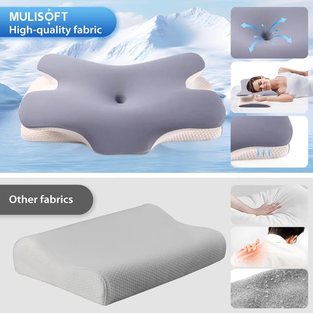 Detalle 2 de MULISOFT Memory Foam Pillow ergonomic side sleeper pillow