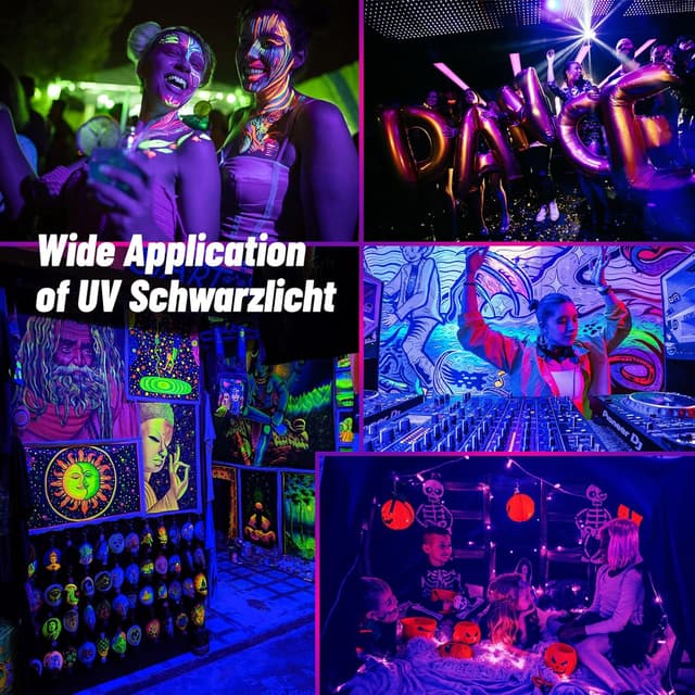 Thumbnail 6 de BOWEICORE UV Schwarzlicht 100W (2er-Set) – IP66 LED Blacklight für Party, Disco & Bühne