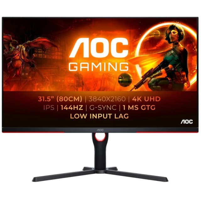 Detalle de AOC U32G3X/BK monitor 31,5" 4K 144 Hz