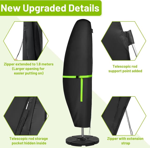 Detalle 2 de GEMITTO Copertura Protettiva Ombrellone 280 cm