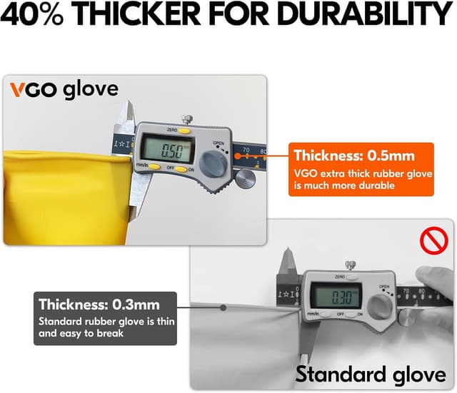 Thumbnail 1 de Vgo Reusable Cleaning Gloves M Yellow