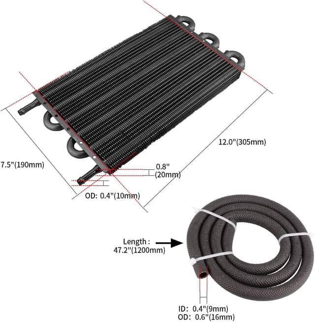 Thumbnail 4 de MUGE RACING 6 Row Transmission Oil Cooler Kit