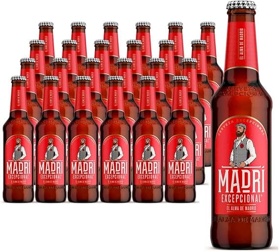Detalle de Madrí Excepcional Lager 🍺 Caja 24x330ml (7.920ml)