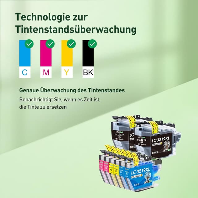 Detalle 2 de KINGJET LC3219XL 8er-Pack Druckerpatronen 🖨