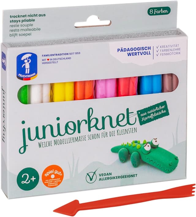Imagen de Feuchtmann JUNiORKNET Basic+ Knetset 8x33g en OfertitasTOP
