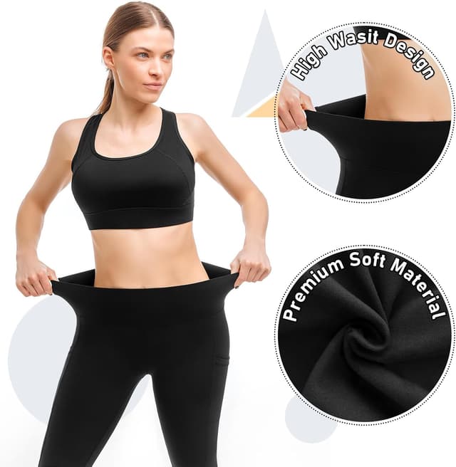 Thumbnail 4 de Leafigure Gym Leggings for Women High Waist Pack 2