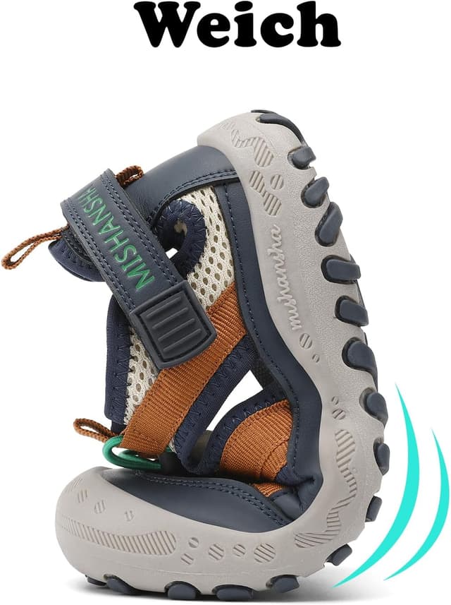 Detalle de Mishansha geschlossene Jungen-Sandalen für Kinder (Gr. 24–38) – atmungsaktiv & rutschfest zum Wandern