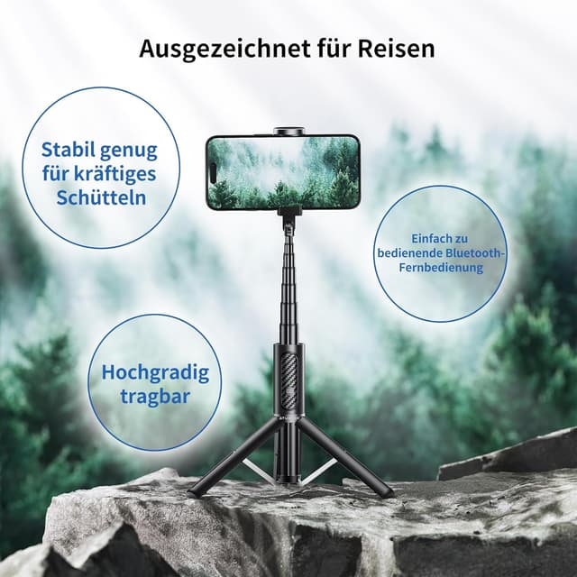 Thumbnail 5 de ATUMTEK Selfie-Stick Stativ 3-in-1 mit Bluetooth-Fernbedienung