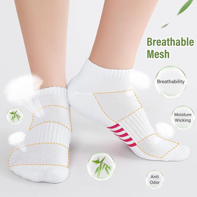 Detalle 1 de Bamboo trainer socks for women, 6 pairs