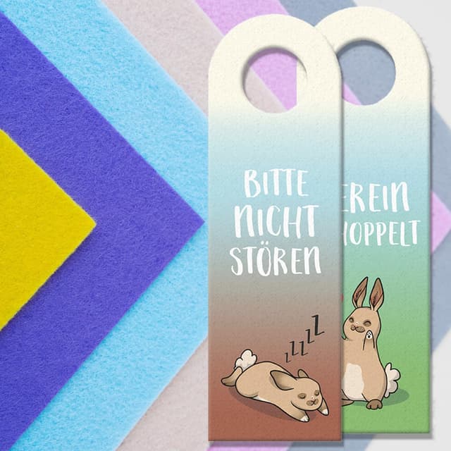 Thumbnail 1 de trendaffe Hereingehoppelt Türhänger Filz 8x27 cm