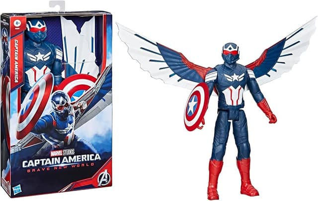 Detalle 2 de Marvel Studios Captain America Brave New World figura 30 cm