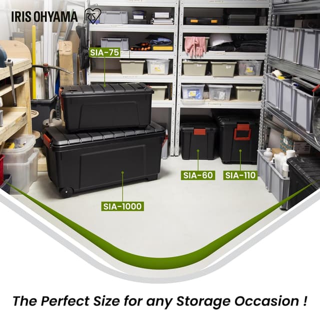 Thumbnail 6 de Iris Ohyama Große Kunststoff-Aufbewahrungsbox 75 l 3er-Set