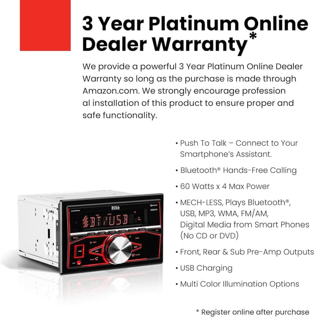 Detalle 2 de BOSS Audio Systems 820BRGB Car Stereo 60W