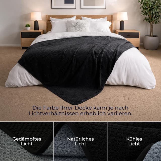 Detalle 2 de Dreamzie wasserdichte Hundedecke aus Sherpa Fleece, 152x203 cm – doppelseitig & maschinenwaschbar