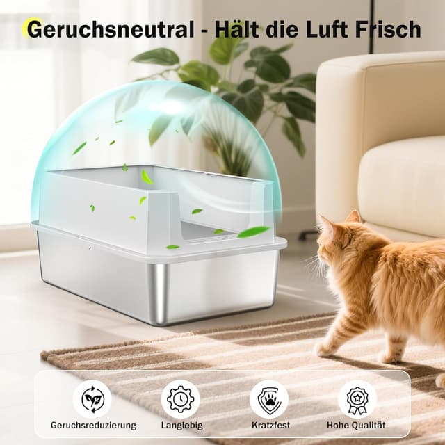 Thumbnail 4 de MIXJOY Katzenklo Edelstahl XL 37L Katzentoilette