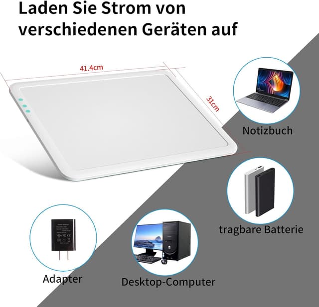 Thumbnail 5 de TOHETO A3 Mesa de Luz LED Recargable Brillo Ajustable