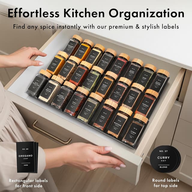 Detalle 1 de EDELHAUS Square Spice Jars 4oz, 24-pack 🧂