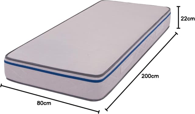 Detalle de Materasso memory foam singolo 80x200 22 cm