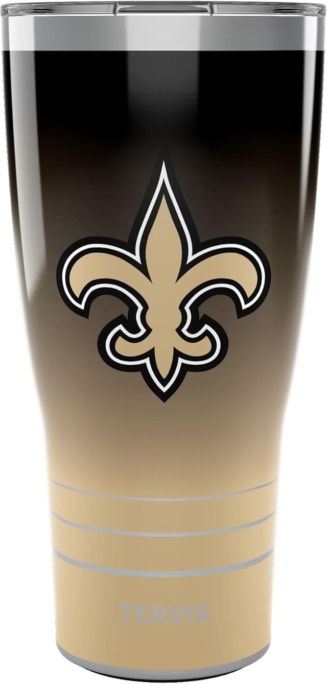 Detalle de Tervis Traveler NFL New Orleans Saints Ombre Triple Insulated Tumbler Travel Cup (30oz)