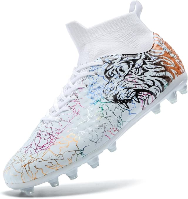Detalle de ZGWULZNGL Youth Soccer Cleats for Kids (Boys & Girls) – High-Top Training Football Shoes