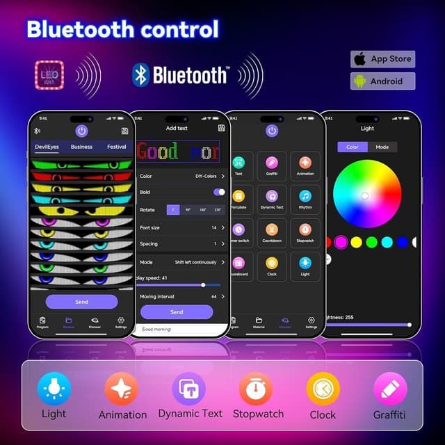 Thumbnail 6 de LED Anzeigetafel 20x146 cm, flexibles RGB