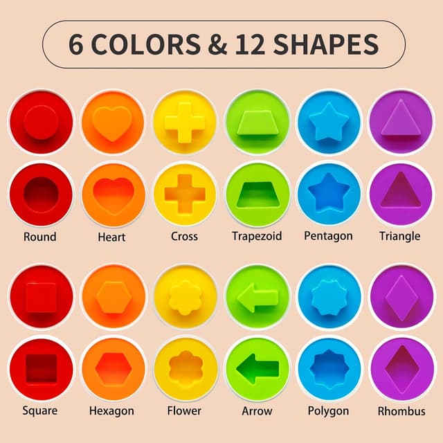 Thumbnail 1 de MOONTOY Matching Eggs Montessori toy 12pcs