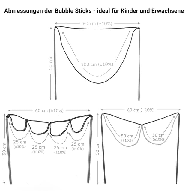 Detalle 2 de Riesenseifenblasen Set 50 cm für Kinder