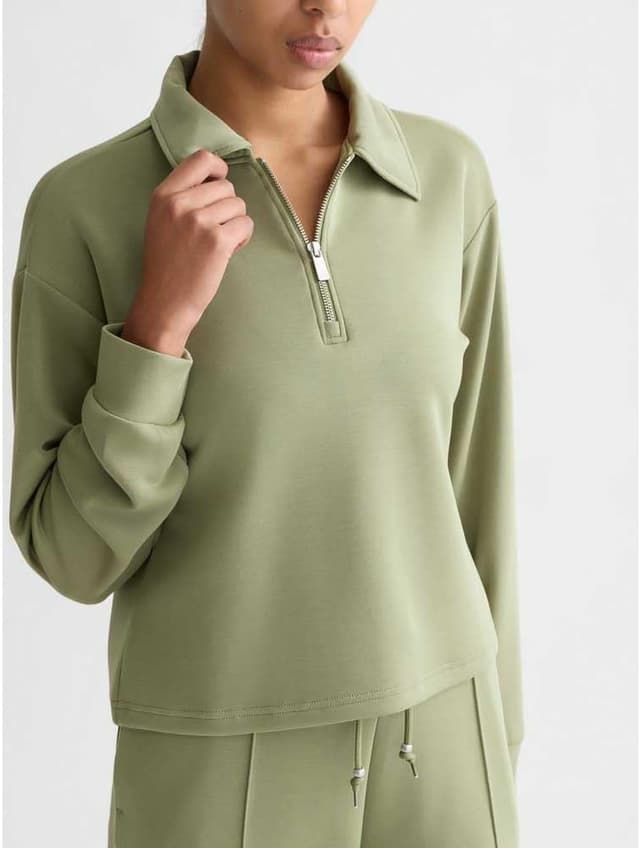 Detalle de Scotch & Soda Modal Utility Sweatshirt pour femme – maillot de survêtement confortable