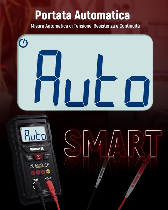 Detalle 2 de KAIWEETS KM200s Multimetro digitale True RMS