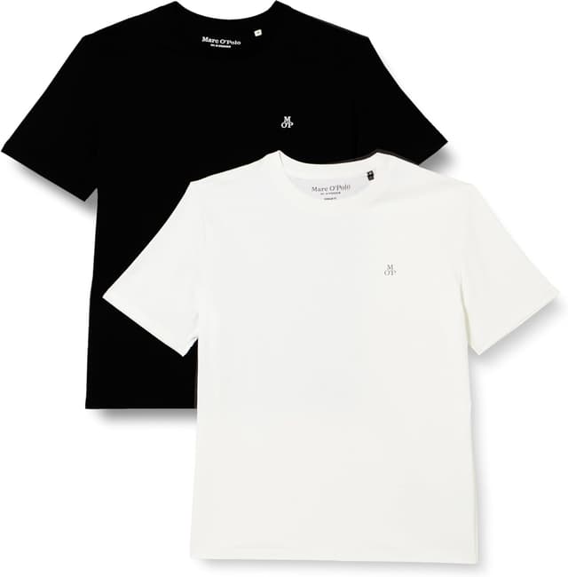 Detalle 2 de Marc O’Polo Herren T-Shirt 51556 mit Rundhalsausschnitt (1er Pack) aus Bio-Baumwolle