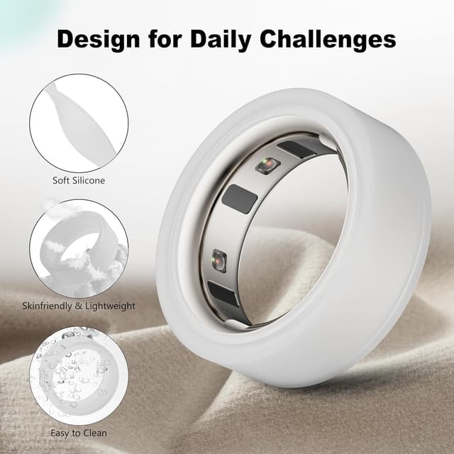 Detalle de Snyeest Oura Ring 4 / Ring 4 Ceramic / Ring Gen 3 silicone protector cover (clear + starlight)