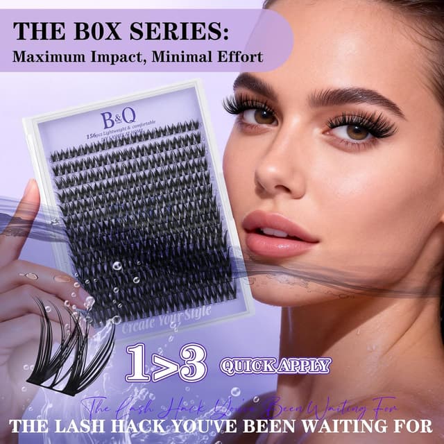 Detalle de B&Q Flora Lash Clusters Kit Flaunt Lash Clusters (D-Curl) DIY Lash Extension Clusters Kit