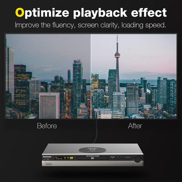 Detalle de Mwin CD Cleaner Disc for CD/VCD/DVD Players with Microfibre Cloth