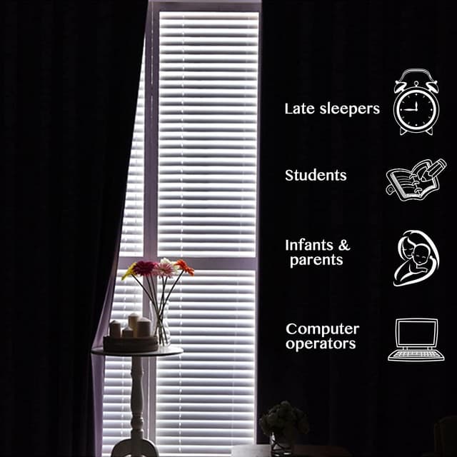 Detalle de H.Versailtex blackout curtains 90 x 72 inch