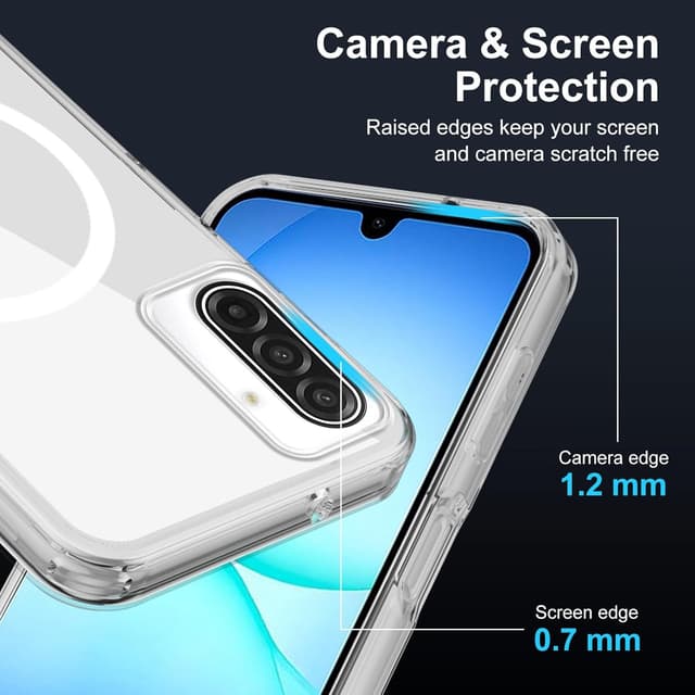 Detalle de XTCASE Coque magnétique MagSafe pour Samsung Galaxy A17 (4G/5G) transparente anti-jaunissement