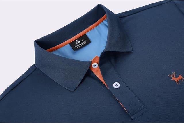 Detalle 2 de SwissWell Herren Poloshirt für Golf mit Atmungsaktivität
