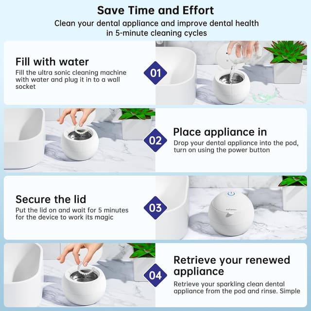 Thumbnail 5 de InFanso 42kHz Ultrasonic Retainer Cleaner for Aligners