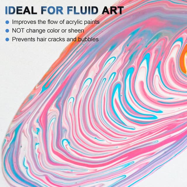 Detalle 2 de Nicpro Acrylic Pouring Medium (33.8oz / 1000ml) – acrylic flow and thinning medium for smoother pours