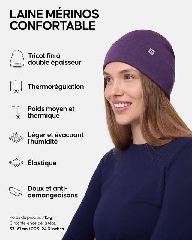 Thumbnail 1 de DANISH ENDURANCE Bonnet Laine mérinos 180 g/m²