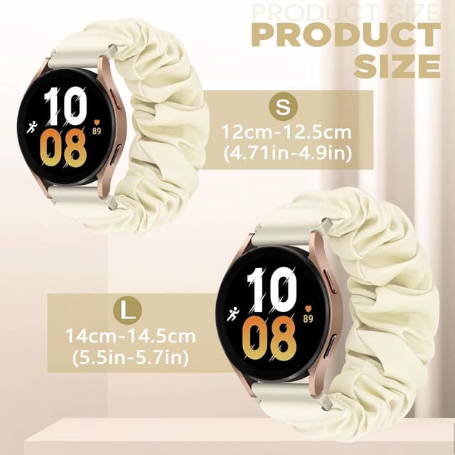 Detalle de FTYQUEE 3 Pack 22mm scrunchie strap