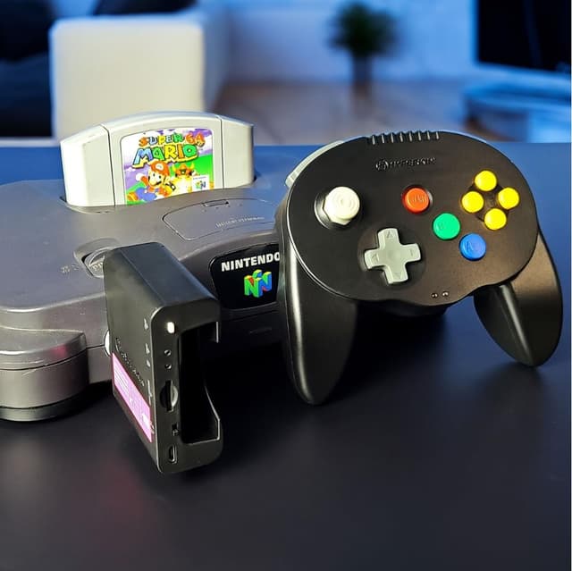 Detalle de Hyperkin Admiral Premium BT Controller for N64 (Space Black) — Nintendo 64